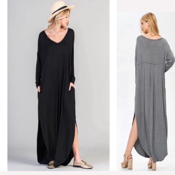 🌟Oversized LongSLeeved Maxi Small Black 🇺🇸 - Picture 3 of 14